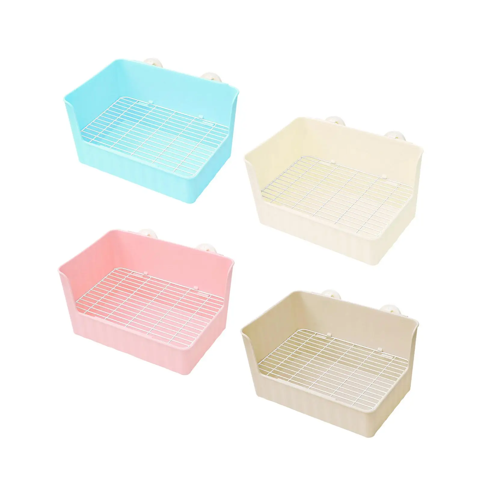 Pet Toilets Box Cage Toilet Easy to Clean Anti Splashing Pet Litter Pan Potty Tray Trainer for Hamster, , Indoor Cats