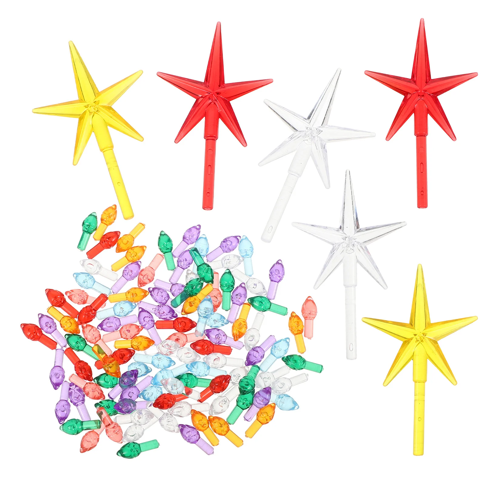 

206Pcs Christmas Tree Light Bulbs Ceramic Replacement for Holiday Decorations Xmas Party Decoration Ceramic Tree Accessories