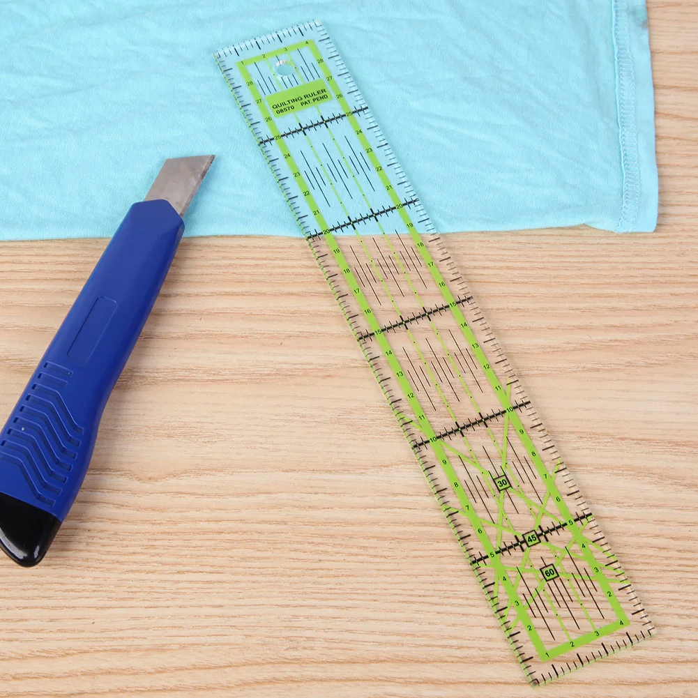 Double-color Ruler Patchwork Feet Tailor Yardstick Quilting DIY Sewing Tool