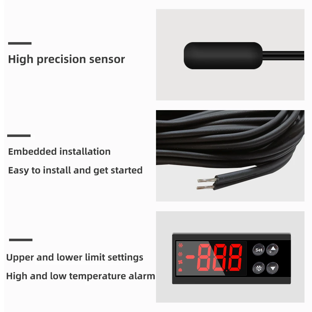 ECS-961NEO Digital Thermostat Humidity Microcomputer Temperature Controller Regulator Thermoregulator Switch 12/24/110/220V