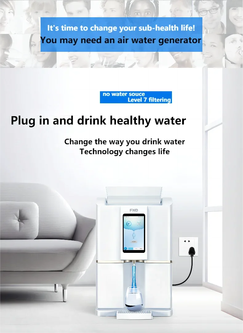 home-based units 20 liters per day Atmospheric water generators (AWG) squeeze water from the air