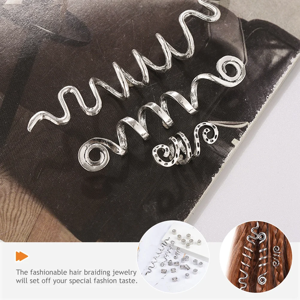 

28Pcs Braid Hair Cuffs Stylish Design Smooth Surface Comfortable Edges Set Off Special Fashion Taste Party Wedding Dances