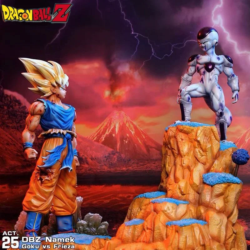 

27cm Dragon Ball Z Son Goku Figure Super Saiyan Son Goku Vs Frieza Anime Figures Pvc Statue Figurine Model Doll Collectible Toys