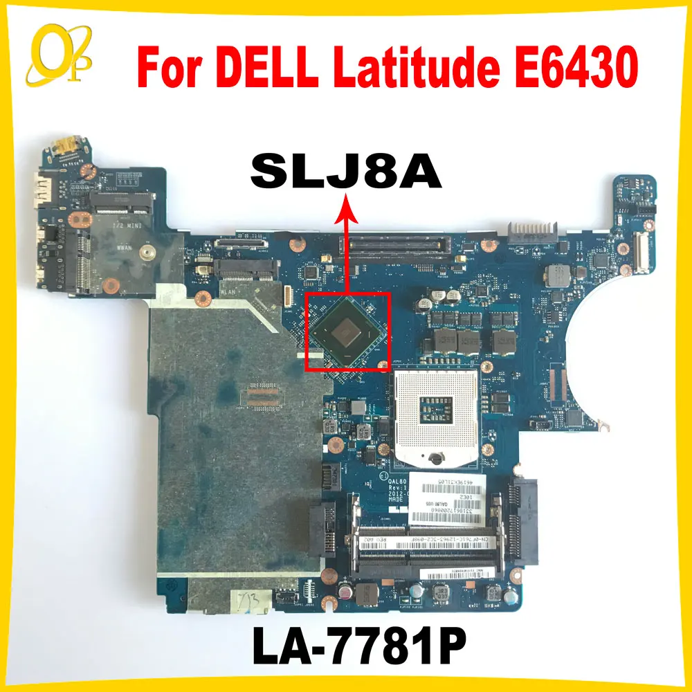 QAL80 LA-7781P Mainboard for DELL Latitude E6430 laptop motherboard QM77 SLJ8A CN-09F96H CN-0F761C DDR3 fully tested