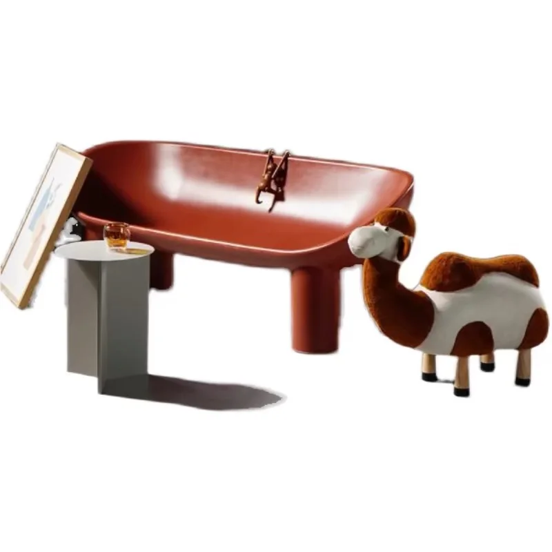 #Nordic Elephant Leg Three-Seater Outdoor Plastic Sofa Chair Popular Home Office Dining Furniture Rest Area Bench Double Chair