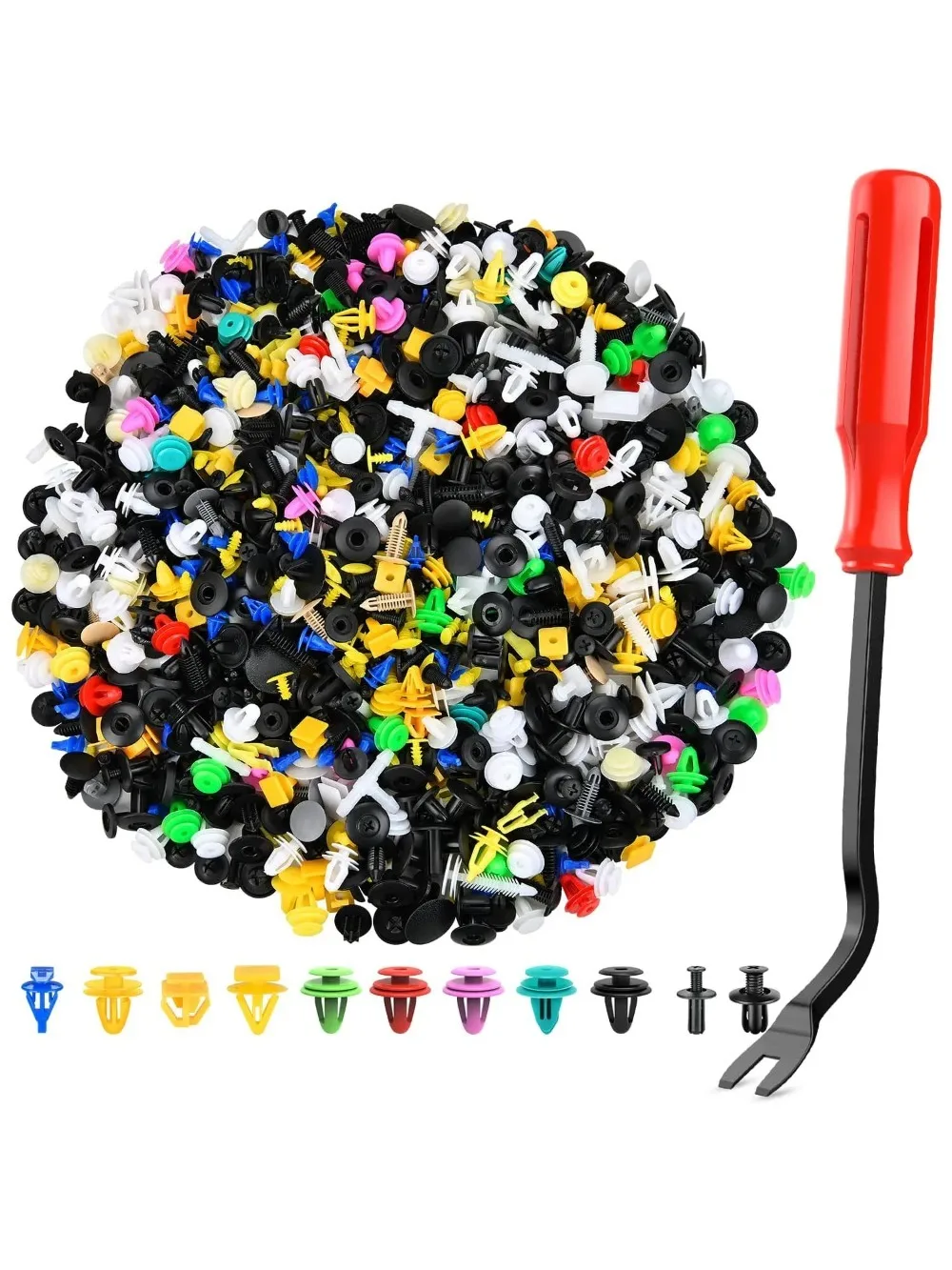 1000 Stuks Gemengde Auto Gesp Auto Bumper Deur Paneel Vaste Clip Universele Auto Clip Gemengde Auto Bumper Spatbord Tive Deur panel Prot - afbeelding 2