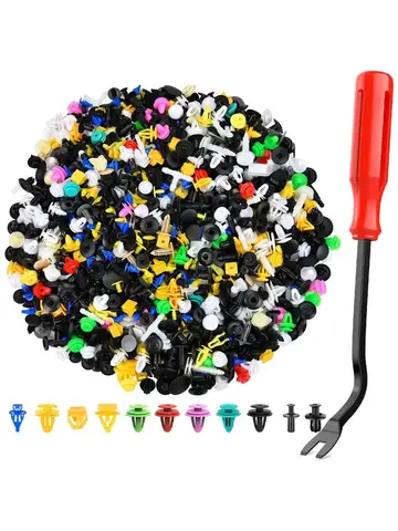 1000Pcs Mixed Car Buckle Car Bumper Door Panel Fixed Clip Universal Car Clip Mixed Car Bumper Fender tive Door Panel Prot