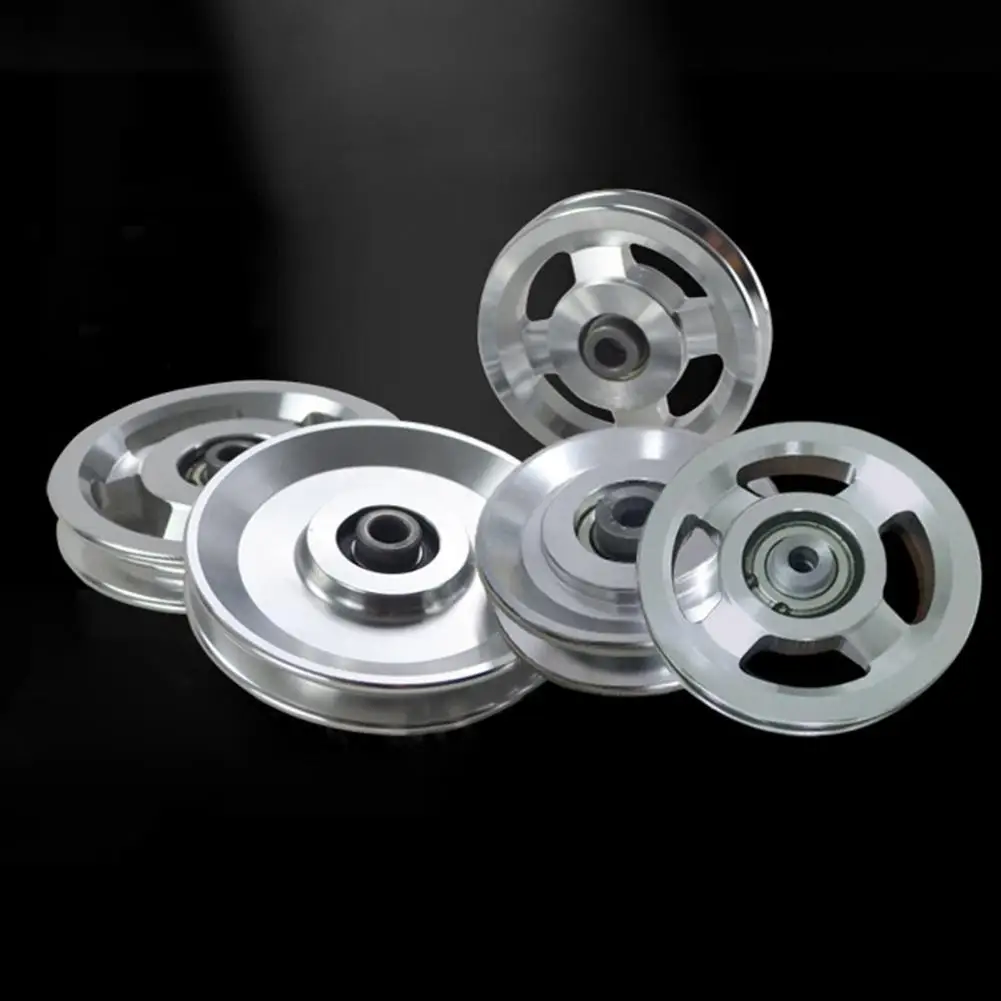 7.3/8.8/9.5/11/11.4cm Universal Pulley Wheel Aluminium Alloy Gym Training Fitness Equipment Bearing Pulley Wheel Replacement