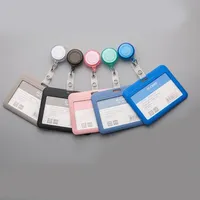 Women Student Credit Card Cover Case Pouch Creative Transparent Retractable Nurse Badge Doctor ID Card Holder Clip Badge