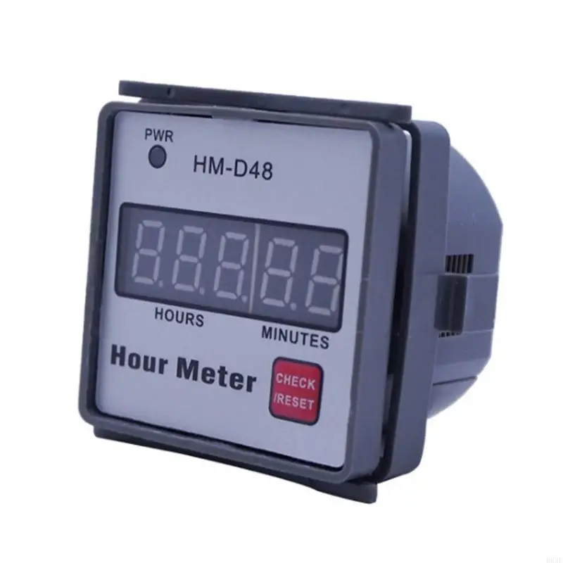 D84F 220V HM-D48 0‑999.99h Timer Hour Meter Gauge for Lawn Mower Generator Motor