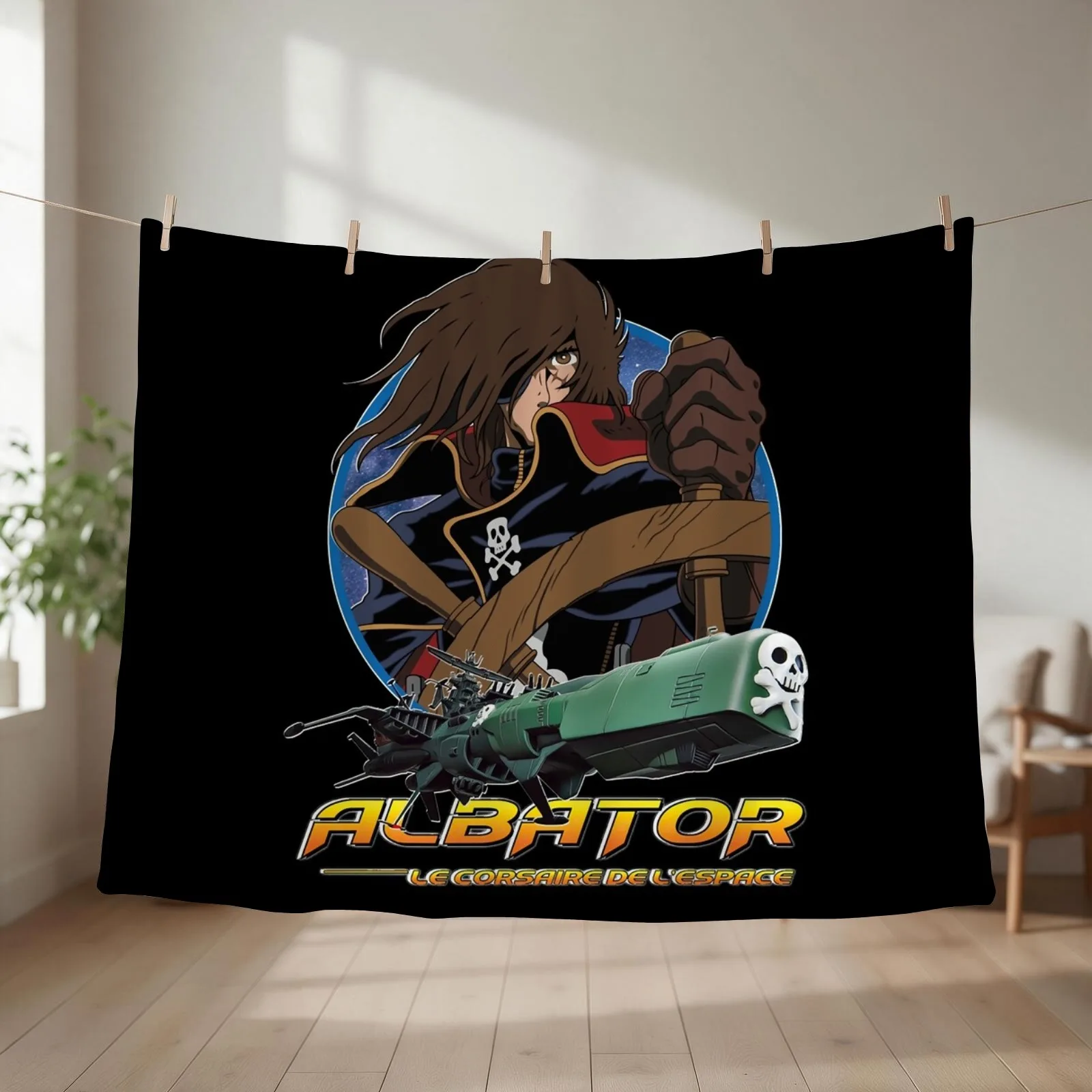 Albator (Captain Harlock) Essential . Throw Blanket