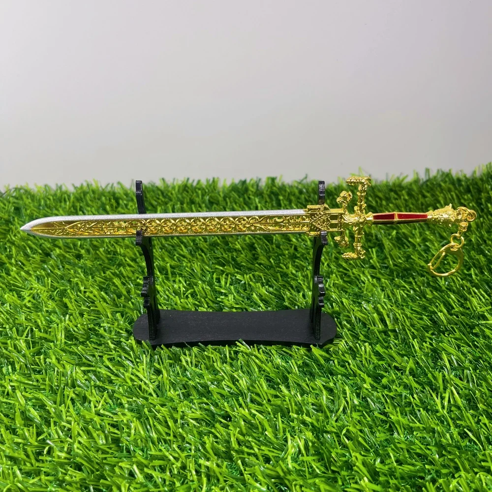 8.6inch Anime Elden Katana Sword of Night and Flame Ninja Knife Steel Metal Sword Real Size Japanese Katana Samurai Sabre Toy