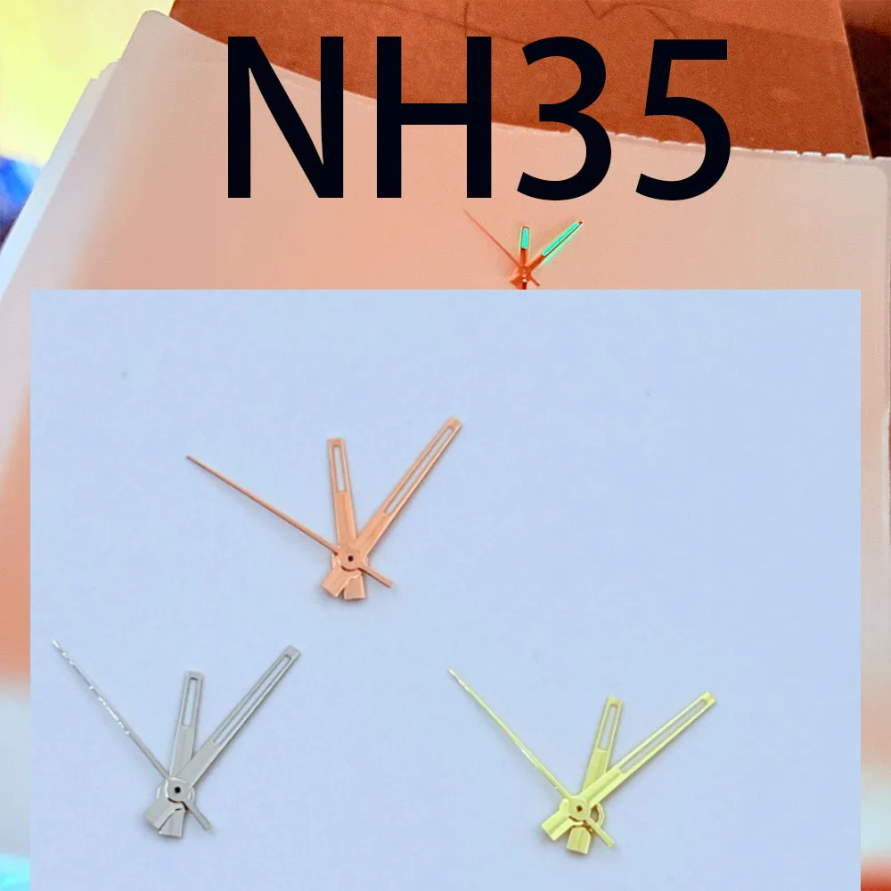 1 Stück Uhrenzubehör passend für NH35/36/38/70/71/72 Uhrwerke, Log-Stil, leuchtende Uhrzeiger und Zeiger