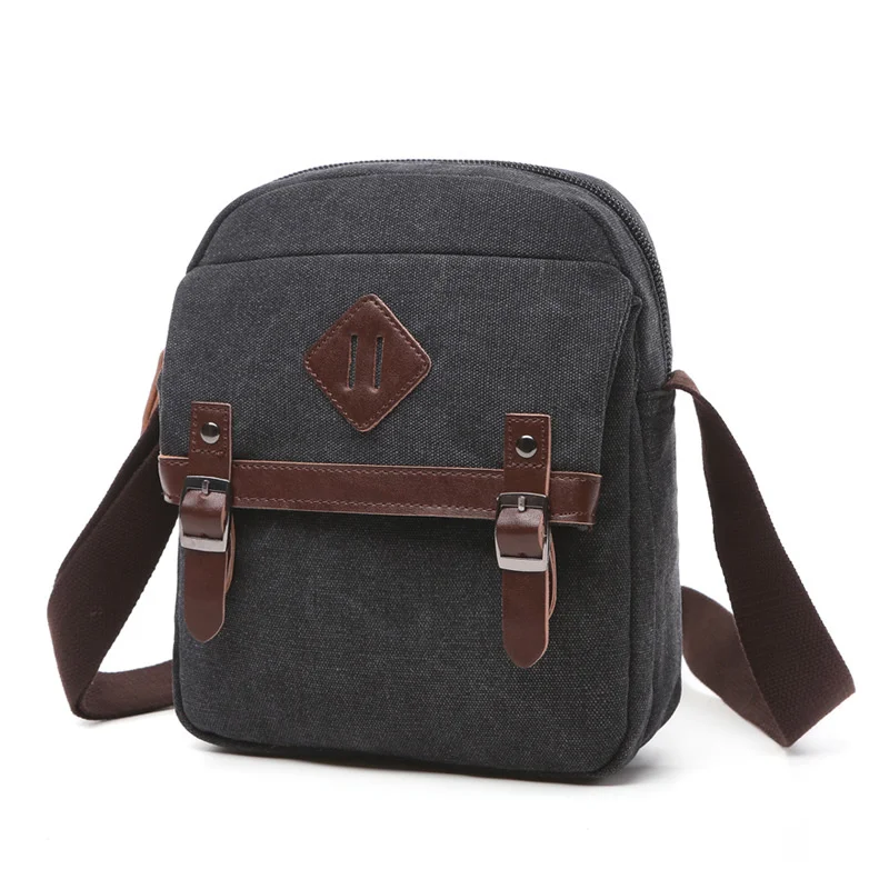 

Casual men's canvas one shoulder messenger bag Fashion Versatile Convenient