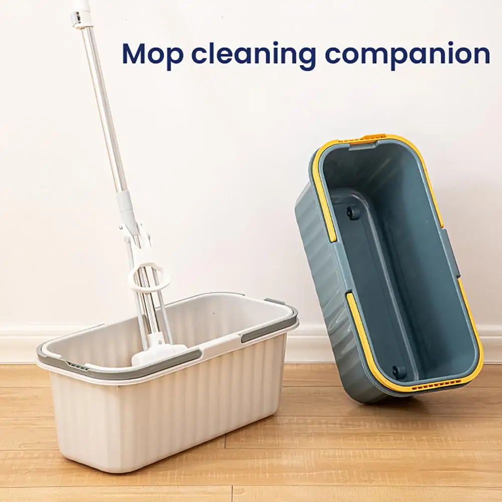 Mop Bucket Rectangular Design Thickened PP Material Easy To Move Handle Multi-Purpose Storage Bucket With Handle Collapsible