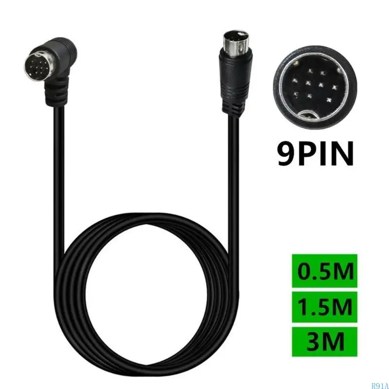 R91A S Video Cable 9Pin Mini DIN Male to Male Cable for Game Consoles Connection