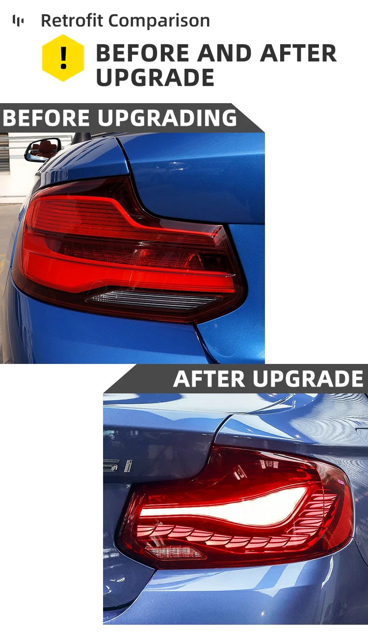 MJ für F22 Rücklicht 2014-2020 F23 F87 Upgrade OLED Rücklicht Dragon Scale LED F22 Rücklicht Rückleuchte