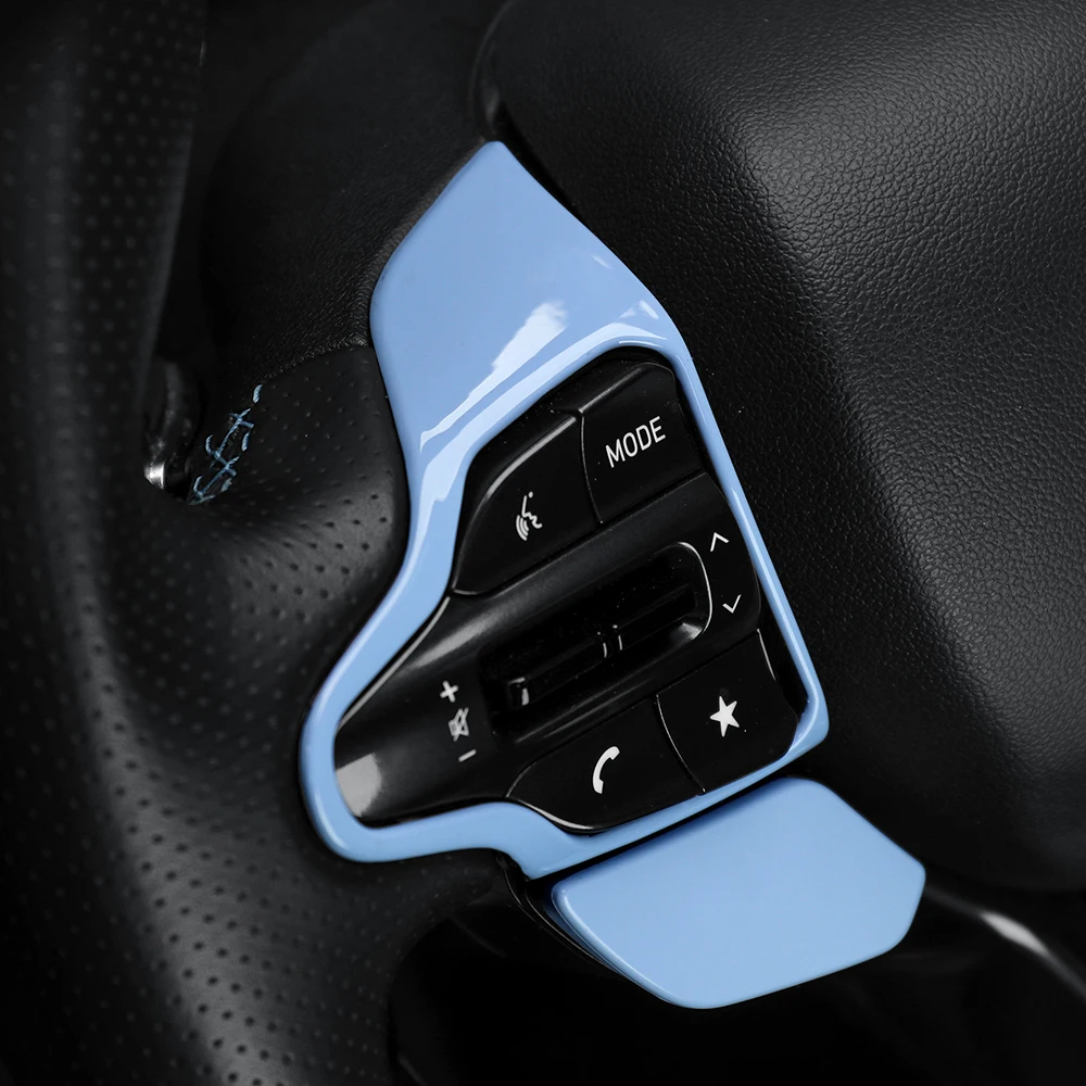 Carbonfaser-Stil Lenkradrahmenabdeckung Zierleiste Innenraumzubehör LHD/RHD für Hyundai Veloster N 2019-2023 Kona N I30N – Detail 17