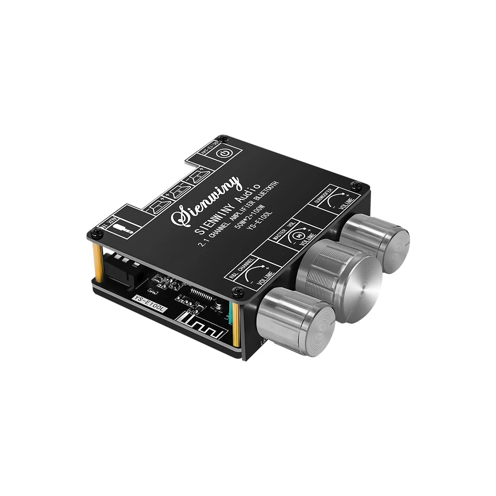 YS-E100L 50WX2+100W 서브우퍼 앰프 블루투스 5.1 디지털 앰프 보드 스테레오2.1 채널 무선 오디오 앰프 앱 제어