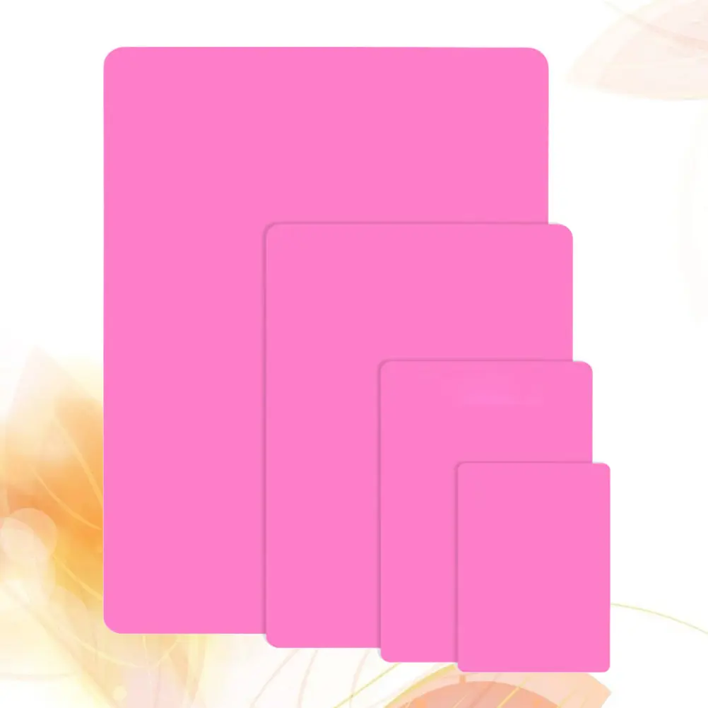 

4pcs Crafts Resin Jewelry Making Mat Countertop Protector Diy Baking Pastry Fondant Silicone Sheet For Epoxy Silicone Mat For