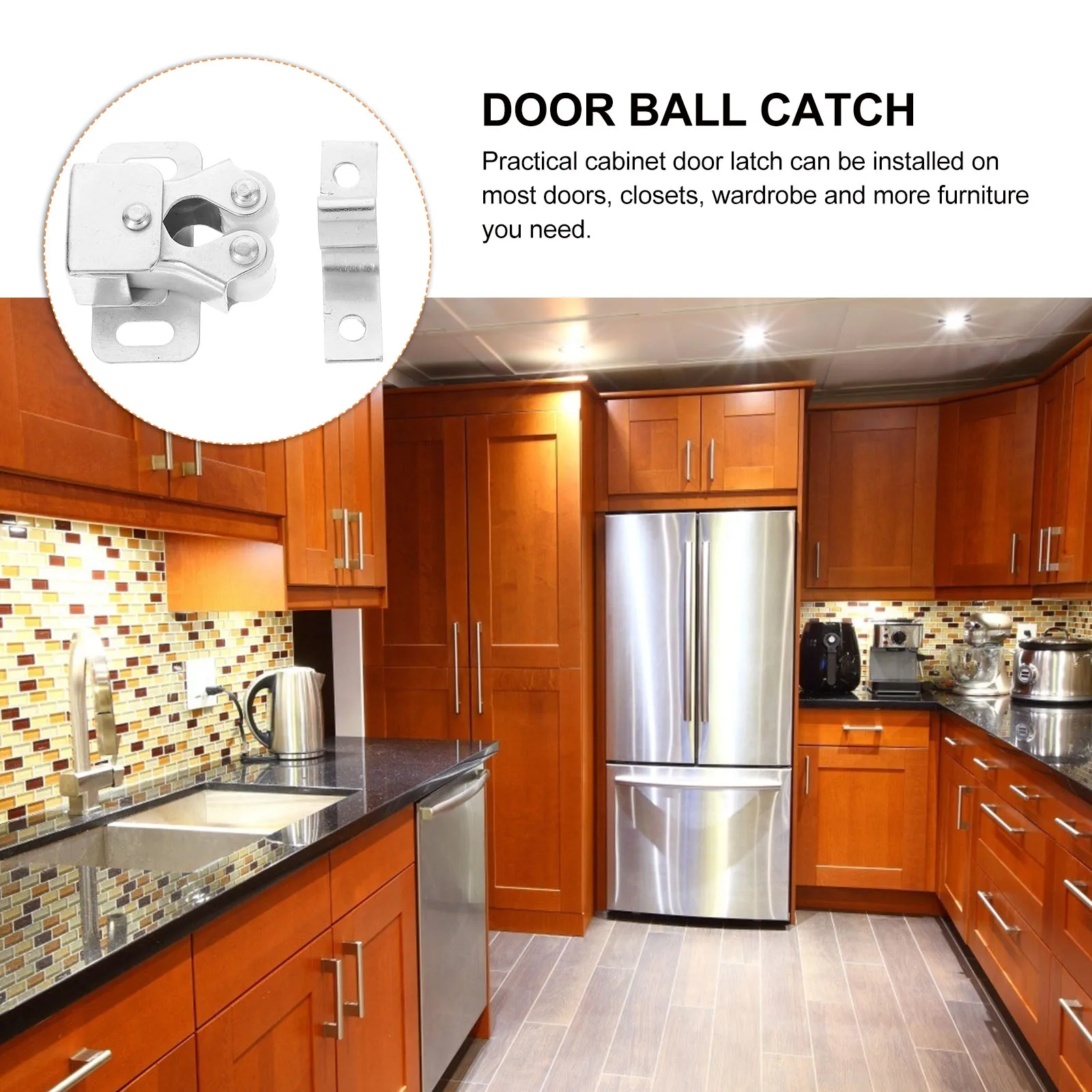 

20 Sets High Hardness Smooth Surface Ball Catches For Interior Doors Cabinet Metal Spring Latches Door Locks