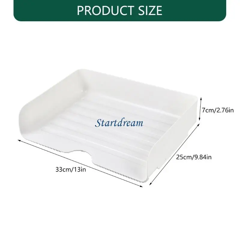 Stackable File Letter Tray Space Saving Multipurpose Desktop Document Organiser K92C