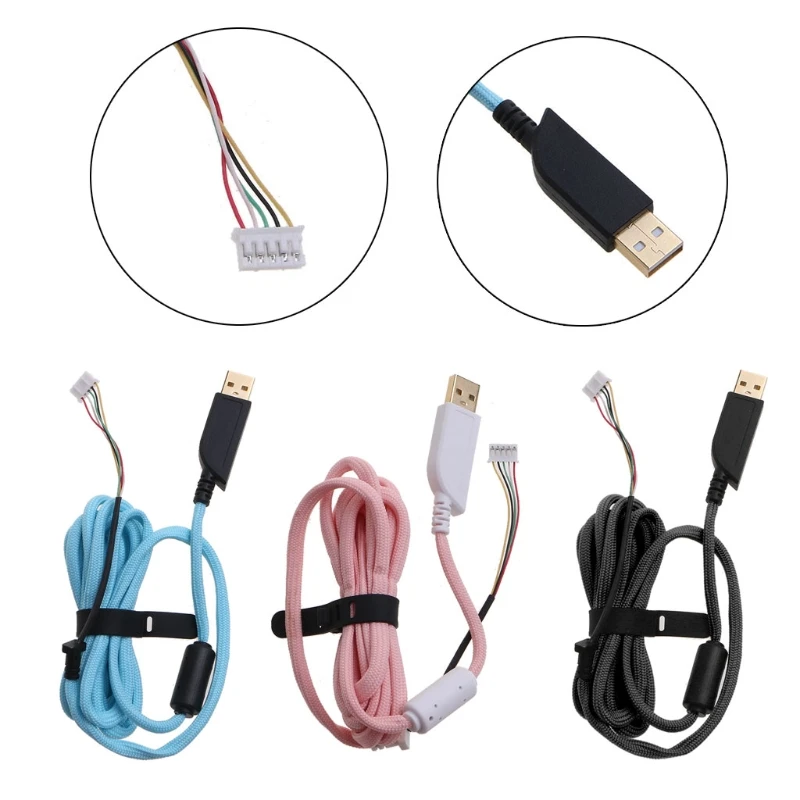 XD99 DIY Umbrella Rope Mouse Cables Soft Durable Mouse Line Replacement Mouse Wire for ZOWIE EC1-A EC1-B FK1 Mouse