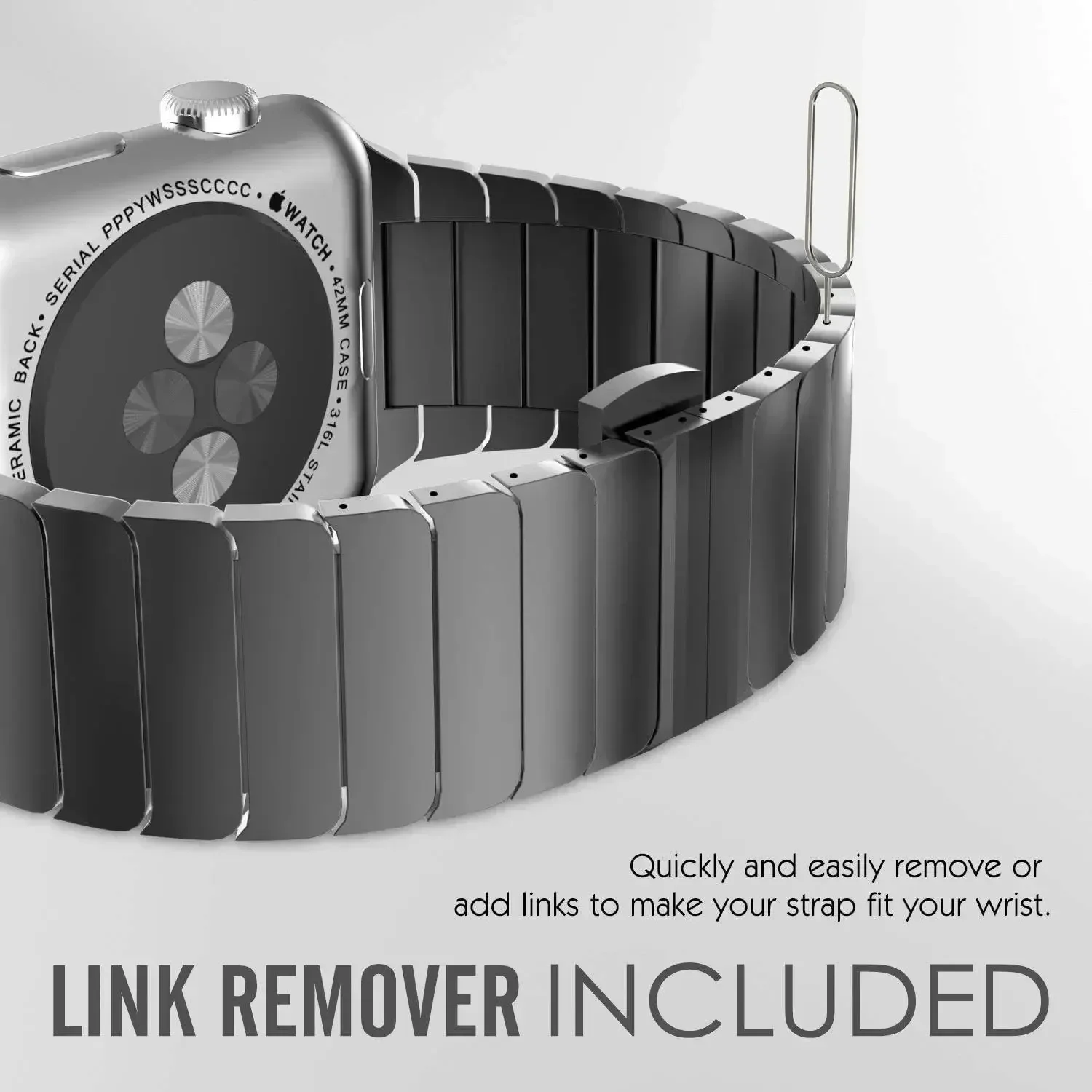 Титановый ремешок из нержавеющей стали для Apple Watch Band Ultra2 46 мм 49 мм 45 мм 44 42 мм 41 40 Link Браслет IWatch 10 9 8 7 SE 5