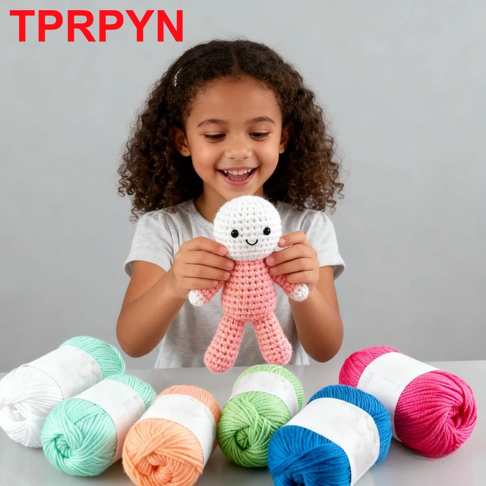 1Pc 50g Silk yarn for hand Knitting Cotton Crochet Thread Tricots Diy Knit Socks sweater blanket Hilos Para Tejer A Ganchillo
