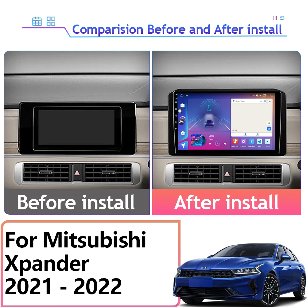 For Mitsubishi Xpander 2021 - 2022 Right hand driver Car Radio Multimedia Video Player Navigation stereo GPS Android No 2din