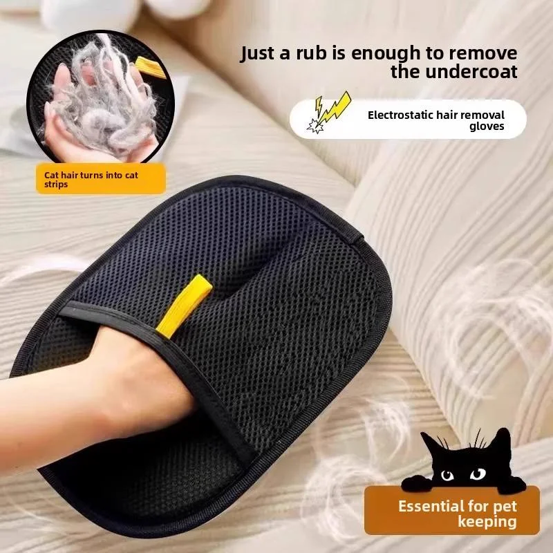 Soft Reusable Pet Grooming Glove Efficient Hair Remover Mitt for Dogs And Cats Kitten Fur Removal for Sofa Carpet Clothes