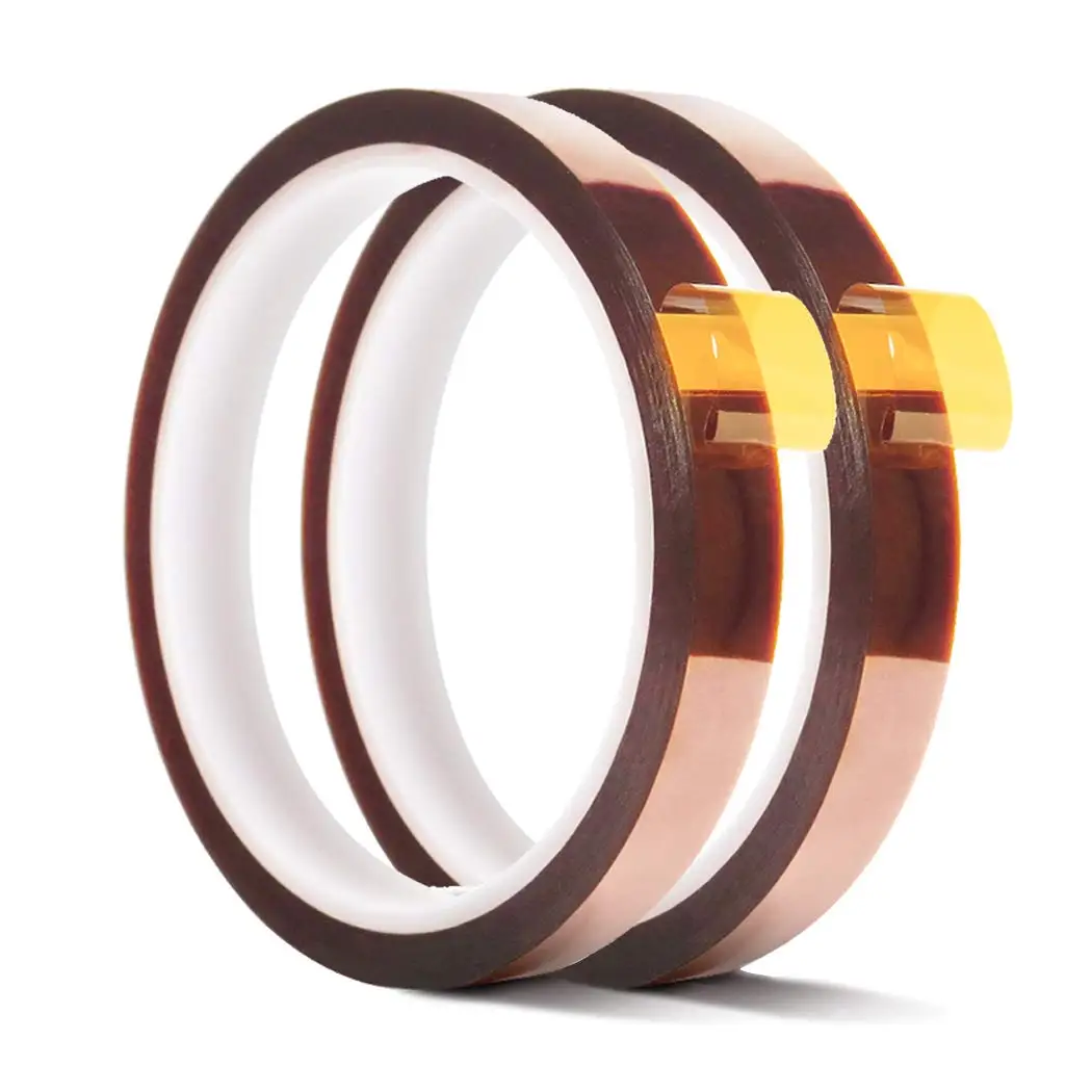 2 Rolls 10mm X 33m 108ft Heat Tape,Adhesive Heat Resistant / Transfer Tape, Heat Vinyl Thermal Sublimation Press Tape,