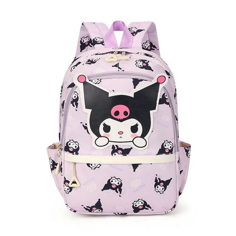 MINISO Kuromi Kawaii plecak Boy Girls szkolna torba na Laptop ramiona na co dzień podróż na kemping lekki plecak