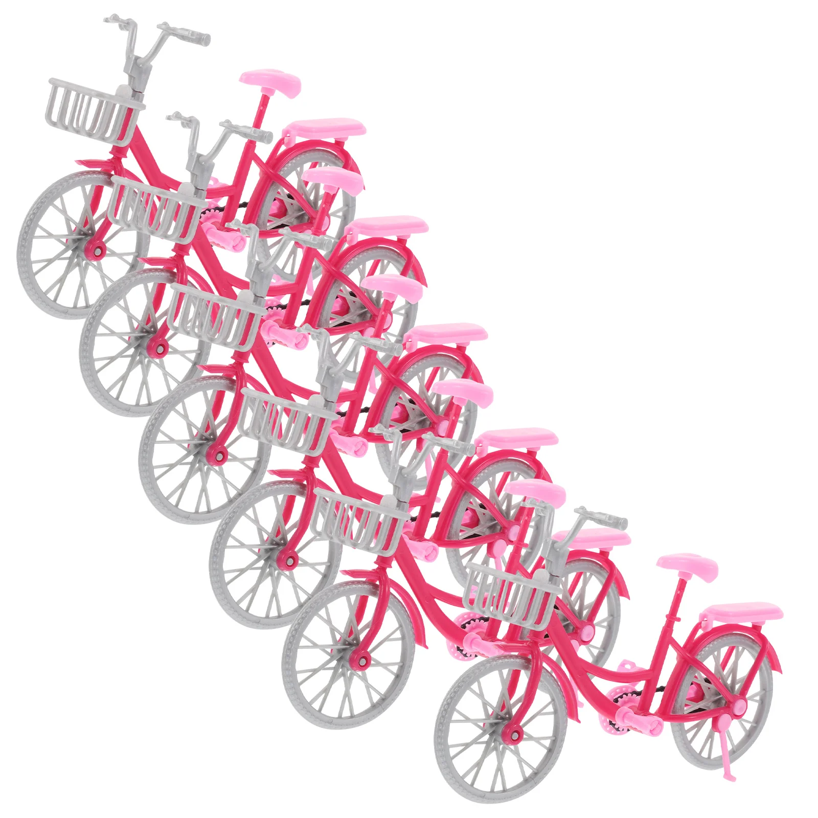 

6pcs Bicycle For Lightweight Movable Joint Design Compatible With Various Sizes Miniature Bike Dollhouse Accessories