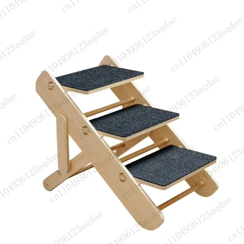

Pet Stairs and Training Ladder 2-in-1 Foldable Wooden Ramp for Dogs and Cats