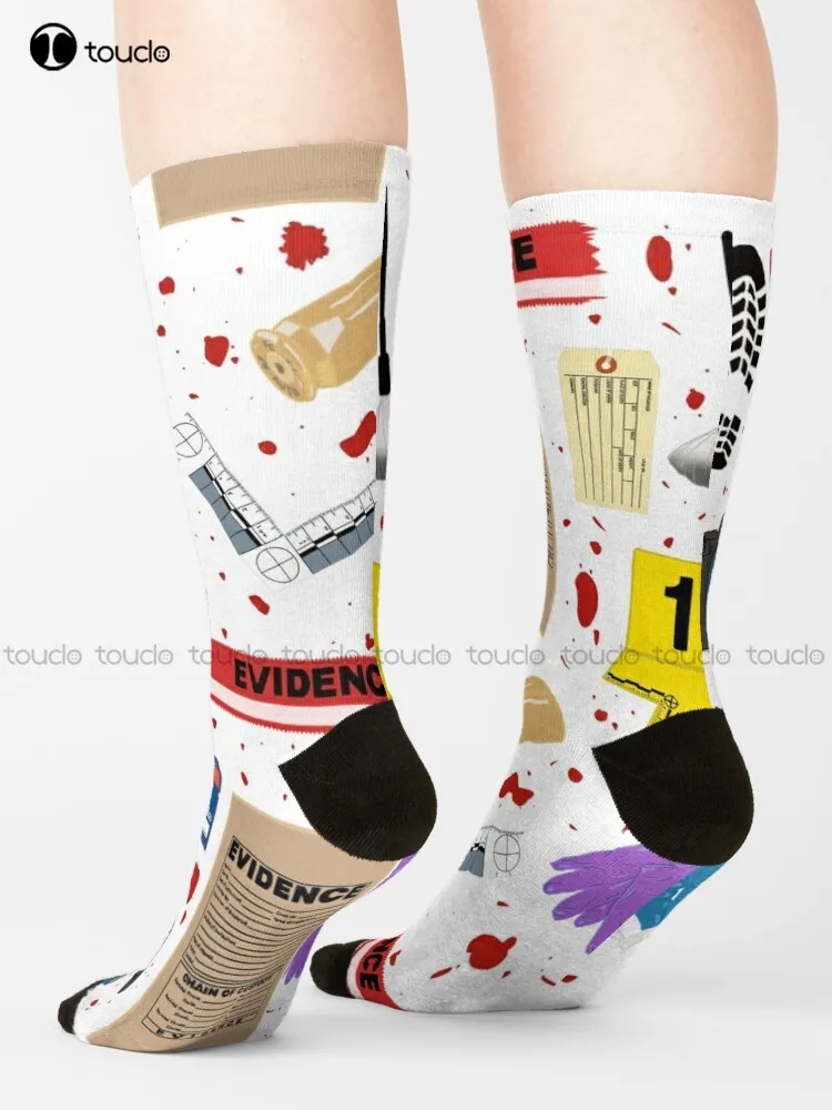 

Crime Scene Essentials Socks Women'S Socks Unisex Adult Teen Youth Socks 360° Digital Print Harajuku Streetwear Gift Retro 1Pair