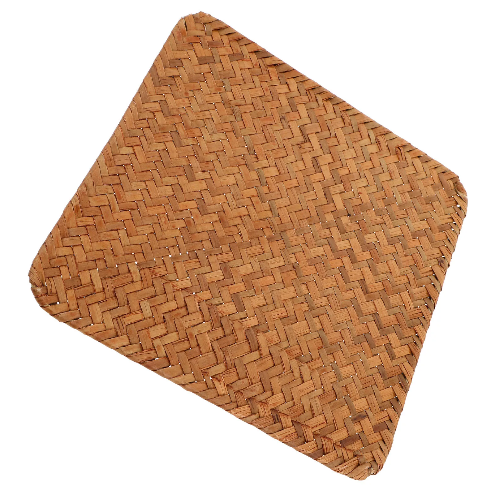

1pcs Seagrass Placemats 20X20 Cm Woven Rattan Table Mat Non-Slip Heat Insulation Square Placemat For Dining Kitchen Home Decor