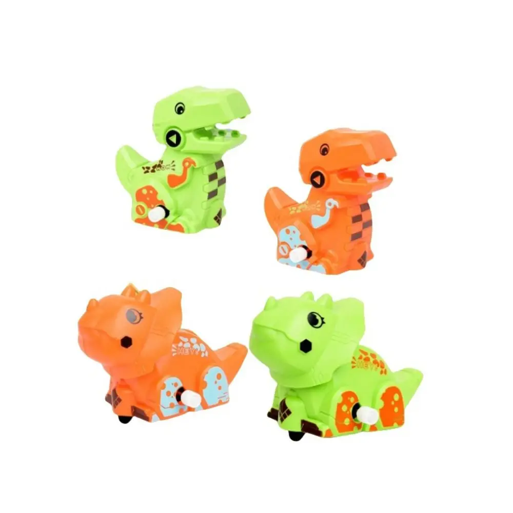Coche de pista de dinosaurio de plástico, tablero de juguetes, rompecabezas, juguetes para niños, coche de inercia 2 en 1, bricolaje, rompecabezas ensamblado con riel