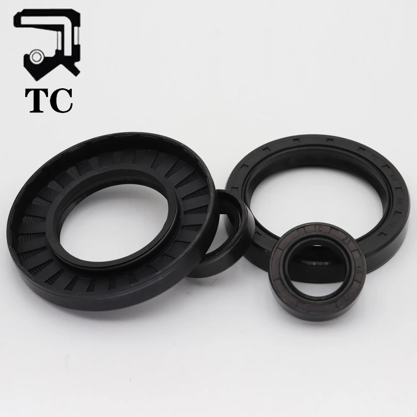 

TC TG4 40/42/44/45mm ID Black Nitrile Rubber NBR Grooved U Lips Spring Gasket Ring Sealing Radial Rotary Shaft Skeleton Oil Seal