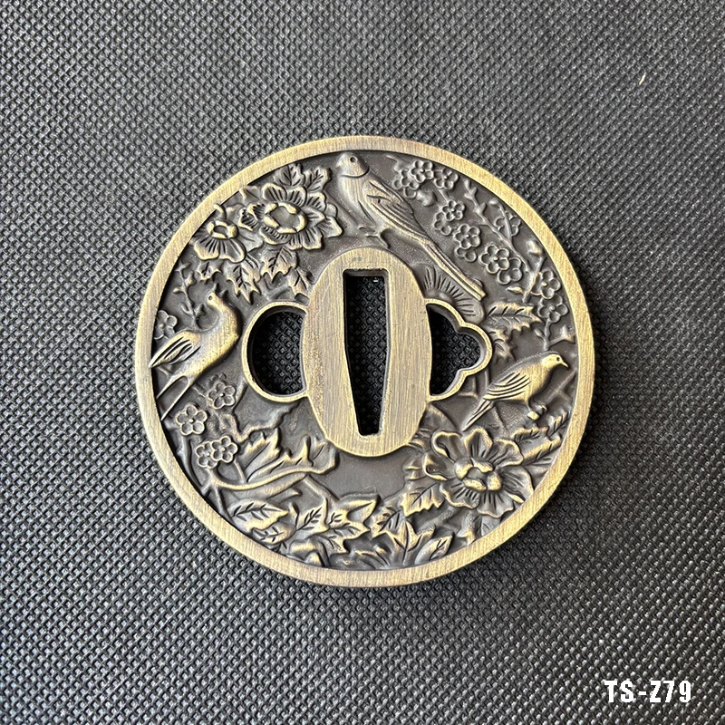 سبيكة جيدة تسوبا، الطيور والزهور موضوع السيف الحرس، الخيزران المناسب، لكاتانا واكيزاشي اليابانية استخدام الملحقات