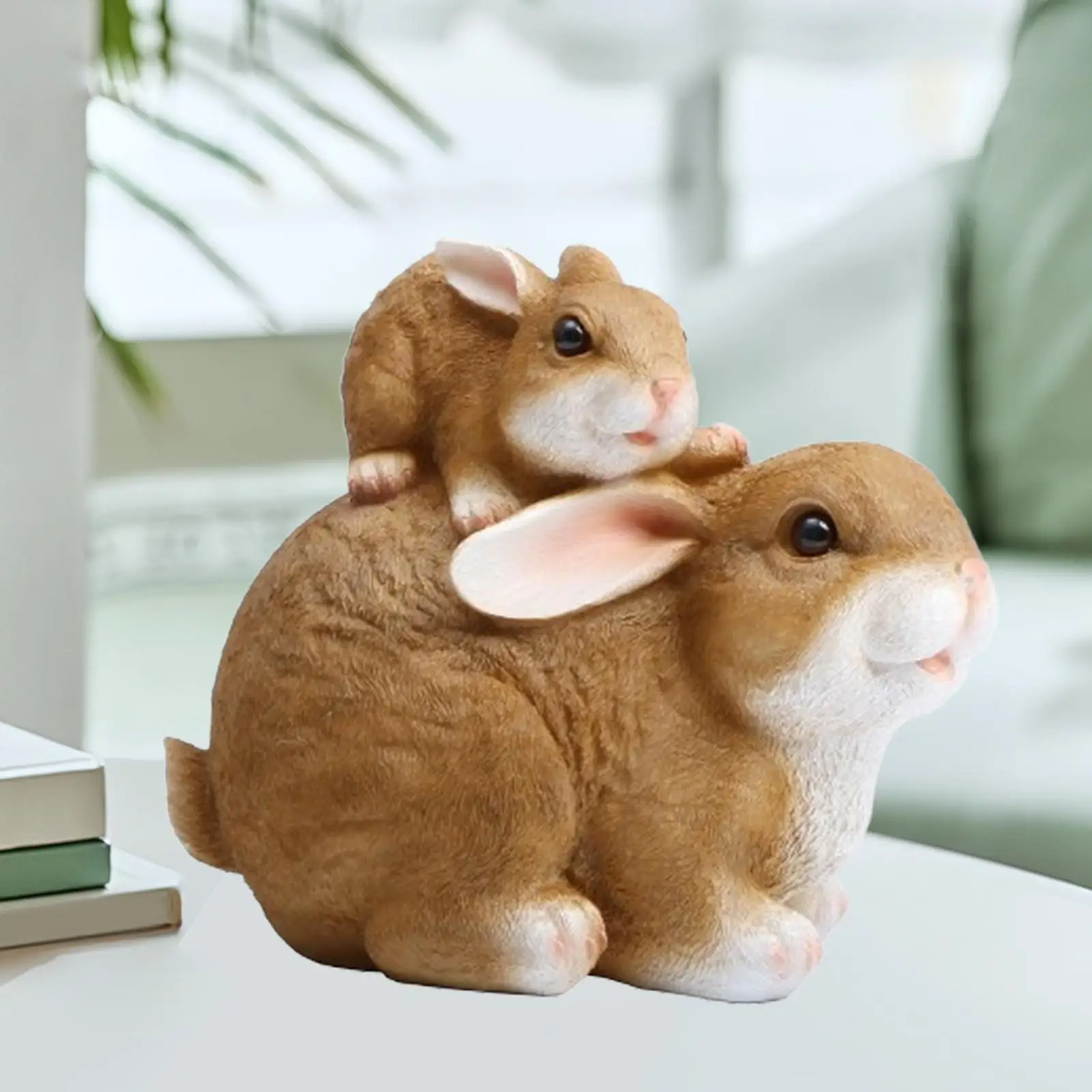 

Статуя кролика Декор Креативный орнамент кролика из смолы для заднего двора, двора, сада