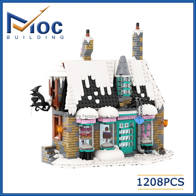 

MOC Building Blocks Magic Movie Scene Series Street View Model Winter Cabin DIY Assembly Bricks Collection Toys Xmas Gifts