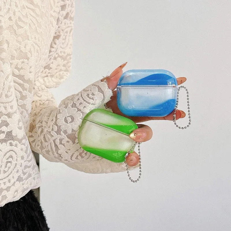 Świecące, błyszczące etui na słuchawki z ruchomym piaskiem do AirPods Pro 4 3 2 1, luksusowe etui ochronne z ruchomym piaskiem, twarda obudowa. — zdjęcie produktu 5
