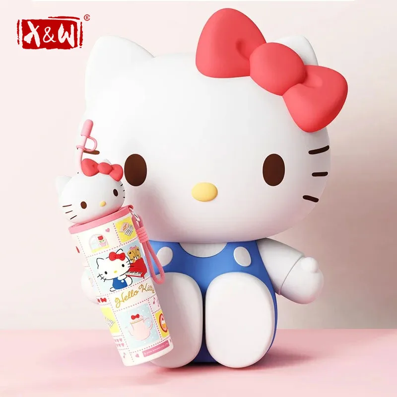 X&W Sanrio Hello Kitty Cartoon Cute Vacuum Insulated Cup 700ml Stainless Steel Portable Outdoor Sports Travel Camping Straw Cup