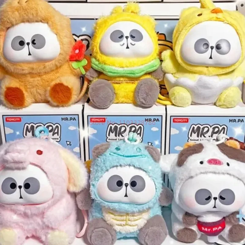 Mr.pa Animal Limited Company Series Blind Box Cartoon Anime Figure Plush Doll Kawaii Panda Doll Supries Bag Kids Toys Gifts