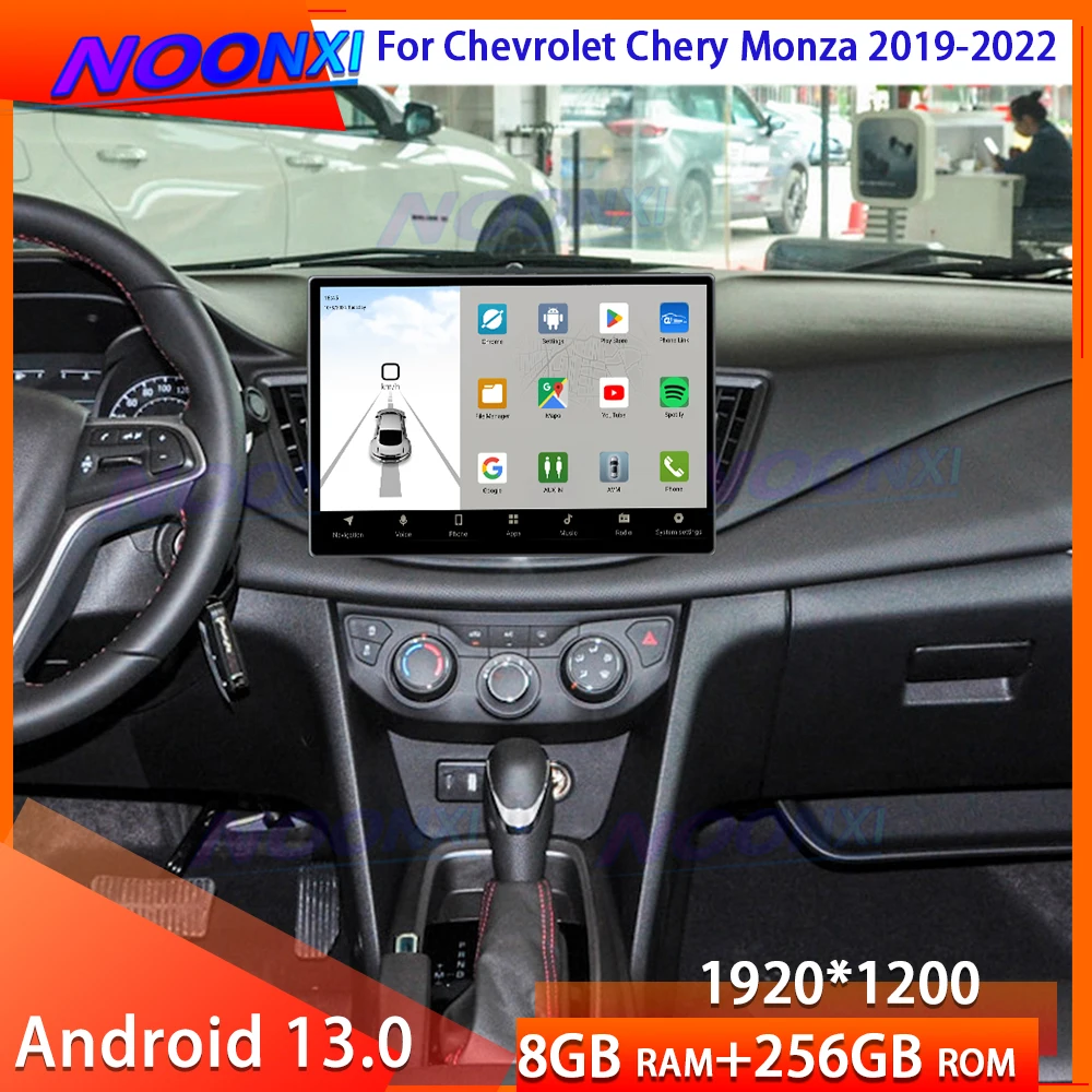 13.1 inch Android13 Car Video Player Tesla Radio For Chevrolet Chevy Monza 2019-2022 QLED Screen GPS Navigator Multimedia Player