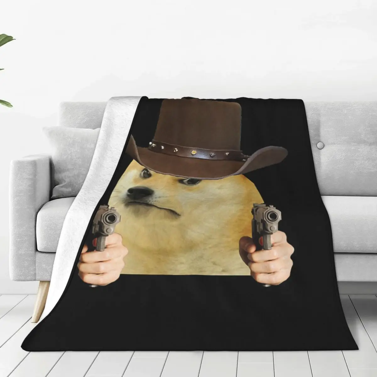 Doge Shiba Inu Memes Blanket Soft Warm Flannel Throw Blanket Bedding for Bed Living room Picnic Travel Home Sofa