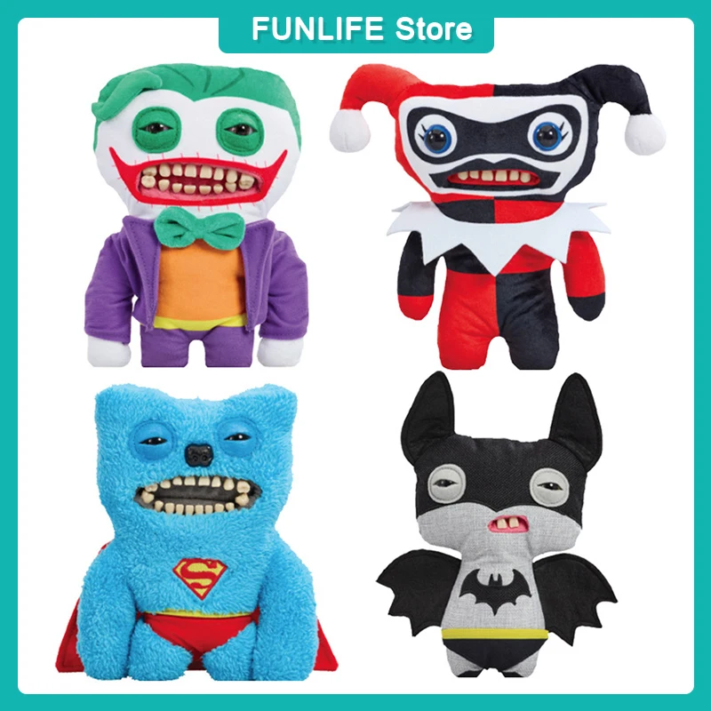 Fuggler Plush Toys Monster Cute Tooth Monster Super Heroes X Fugglers Joker The Clown'S Girl Stuffed Toy