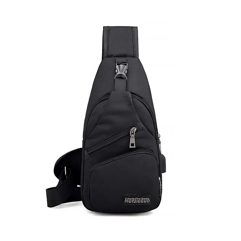 New Multifunctional Crossbody Bag Usb Charging Leisure Sports Large Capacity Chest Bag For Men