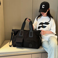 2024 New Women Shoulder Bag Casual Nylon Cloth Handbag Solid Color Large Capacity Travel Crossbody Shopping Storage Bag XK308